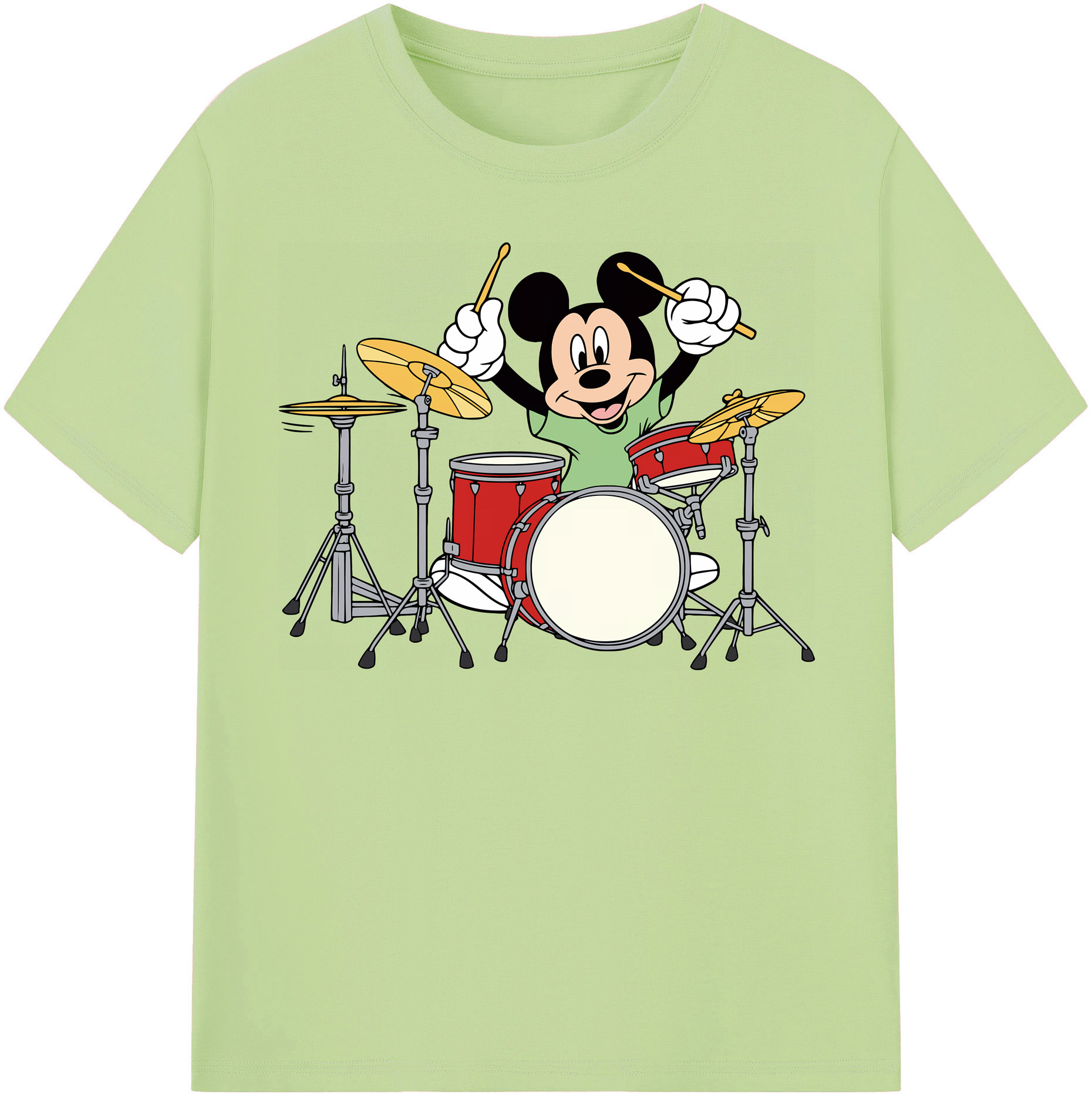 （画像用） ミッキーマウス Mickey Mouse 綿100％半袖Tシャツ（フロントプリント）